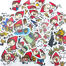 38 PCS Red hat girl everyday Stickers Crafts And Scrapbooking stickers book Student label Decorative sticker DIY Stationery 2024 - buy cheap