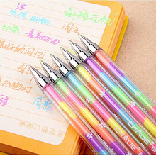 6 Color Students   Kawaii Cute Highlighter Marker Ballpen For Children School Writing Supply Stationary 2024 - buy cheap