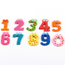 Ímã de geladeira de madeira com 10 números, brinquedo educacional para crianças (cor aleatória) 2024 - compre barato