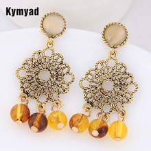 Kymyad Earrings 2021 Vintage Stud Earrings For Women Hollow Waterdrop Earings Fashion Jewelry Bijoux Femme Orecchini New 2024 - buy cheap