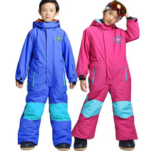 Детский лыжный костюм, детский брендовый ветрозащитный водонепроницаемый теплый комплект для мальчиков и девочек, зимние штаны, Детская куртка для катания на лыжах и сноуборде 2024 - купить недорого
