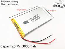 1pcs/lot 3.7V 3000mAh 4060100 Lithium Polymer Li-Po li ion Rechargeable Battery cells For Mp3 MP4 DIY PAD DVD 2024 - buy cheap