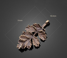 50 piezas antiguas de bronce hojas Retro colgantes de joyería-DIY hallazgos collar pulsera Metal accesorios de moda 31mm X 18,2mm 2024 - compra barato