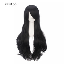 ccutoo 80cm/32inch 30 colors Curly Long Full Bangs Synthetic Hair Heat Resistance Fiber Cosplay Costume Wigs For Halloween Party 2024 - buy cheap