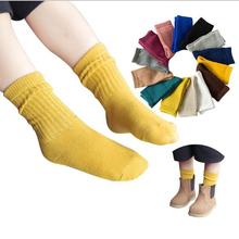 Children Kids Socks for Girls Boys Winter Fall Spring Wear Solid Color Fashion Sports Casual cotton Socks Baby Kids 2024 - buy cheap