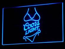 a119 Coors Light Beer Bikini Bar Pub LED Neon Sign with On/Off Switch 20+ Colors 5 Sizes to choose 2024 - buy cheap