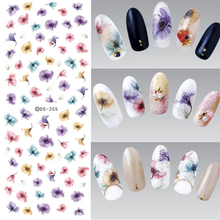 3Pcs Flowers Nail Art Stickers Polish UV Gel Nail Stickers for Manicure Nail Tips 3D Decorations Water Decals Transfer Stickers 2024 - buy cheap
