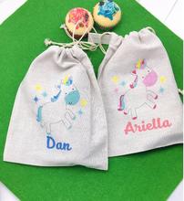 personalize boy or girl Unicorn Party Favor Birthday Gift Bag,Baby Shower gift bags,Magical Party favor bags, Christening favors 2024 - buy cheap