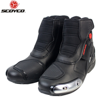 SCOYCO  Motocross Off-Road Racing Ankle Boot Motorcycle Riding Boots Street Riding Shoes  Microfiber Faux Leather M-002 2024 - buy cheap