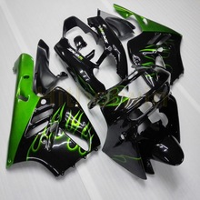 Custom motorcycle cowl for ZX-9R 1994 1995 1996 1997 ZX9R 94-97+Free bolts+green flames ABS motor Fairing 2024 - buy cheap