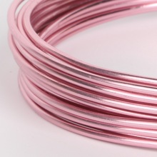 Fio de alumínio rosa macio 1/1, 5/2/2.5/5mm versátil pintado fio de alumínio para pulseira colar fazendo jóias diy 2024 - compre barato