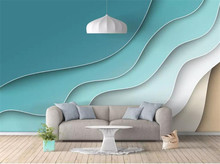 Papel tapiz fotográfico 3d de estilo europeo personalizado, murales 3d, línea abstracta, sofá nórdico, fondo simple, pared, decoración del hogar 2024 - compra barato