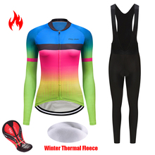 Women Winter Thermal Fleece Cycling Jersey Set 2022 Bicycle Clothes Uniform Blouse Skinsuit Female Bike Clothing Kit Wear Outfit 2024 - buy cheap