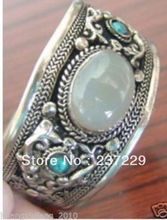 Wholesale price FREE SHIPPING ^^^^Tibet silver stone  Cuff Bracelet 2024 - buy cheap