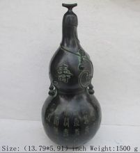 Elaborate Interesting Chinese copper collection gourd-shape pot / bottle 2024 - buy cheap