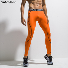 Мужские колготки для бега GANYANR, длинные компрессионные штаны для баскетбола, фитнеса, бодибилдинга, тренажерного зала 2024 - купить недорого