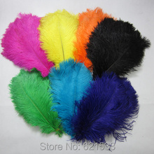 wholesale!300pcs/lot!Wedding Mixed Colour natural ostrich feathers 14-16inch/35-40cm diy hot Perfect freeshipping 2024 - buy cheap