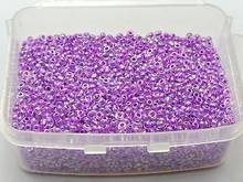5000 Glass Seed Beads 2mm Transparent Luster AB Purple + Storage Box 2024 - buy cheap