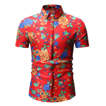 2019 Mens Summer Beach Hawaiian Shirt Brand Short Sleeve Plus Size Floral Shirts Men Casual Holiday Vacation Clothing Camisas 5Z 2024 - buy cheap