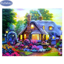 Diamond Embroidery Rural scenery,5D,Diamond Painting house garden pictures decor,Stitch Cross,3D,Diamond Mosaic,Needlework,art 2024 - buy cheap