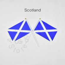 Шотландия 14*21 см 10 штук Рука развевающийся флаг Шотландия национальный флаг для удовлетворения, парад, вечерние. Висит, украшения 2024 - купить недорого