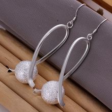 Wholesale High Quality Jewelry  Silver plated Fashion Ball Earrings for Women best gift SMTE133 2024 - buy cheap