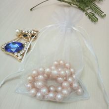 Hot 100pcs white Organza bag Drawstring pouch Wedding birthday Christmas party gift jewelry packaging display bags free shipping 2024 - buy cheap
