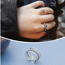 DreamySky многослойный серебряный цвет, полые круглые кольца для женщин, обручальное кольцо для пальцев 2024 - купить недорого