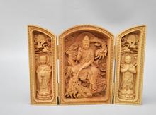 Chinese wood carving guanyin bodhisattva Buddha Riding dragon statue  #3 2024 - buy cheap