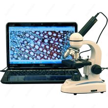 Microscopio óptico biológico, suministros de AmScope 40X-800X, marco de Metal para estudiantes, microscopio óptico biológico + cámara Digital 2024 - compra barato
