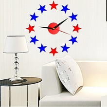 Five-pointed Star Watch DIY Fashion 3D Home Wall Sticker Table Modern Minimalist Quartz Clock Mute Watch 2024 - buy cheap