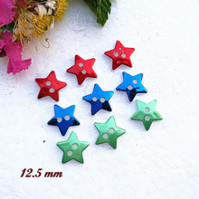 Botones de estrella de Navidad de un color/color, 100 Uds., 12,5mm, para costura, decoración artesanal, accesorios de artesanía 2024 - compra barato