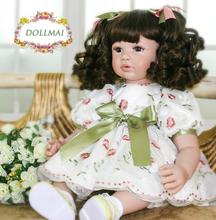 Npk pretty lucy boneca infantil reborn, 60cm, corpo de pano macio 3/4 silicone, bonecas para recém-nascidos, presente para crianças, bonecas de menina g04 2024 - compre barato