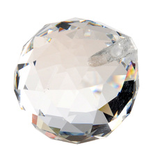 H & D-bola de cristal transparente para decoración del hogar, cristal facetado de 40mm, bola de cristal, piezas de lámpara colgante, atrapasol 2024 - compra barato