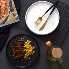 Nordic Marble Steak Plates Ceramic Western Food Dish High-class Brief Salad Pasta Flat Plate Round Dinner Food Tray Dinnerware 2024 - buy cheap