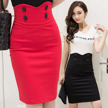 New skirts womens Cotton Skirt High Waist Slim Package Hip One Split Skirt faldas mujer Plus Size S- 5XL 2024 - buy cheap
