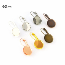 BoYuTe 50Pcs 7 Colors Round Earring Blanks Base Accessories Tray Earrings Hooks DIY Handmade Jewelry Findings Components 2024 - buy cheap