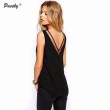 ladies office shirts Fashion Women Tops  Shirt Sleeveless Chiffon Blouse Loose Casual  Shirt Office Lady Blouse blusa de chiffon 2024 - buy cheap