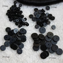 200Pcs Natural Black Coconut Shell Plain Heshi Loose Spacer Beads 2x6 2x8 2x10 2x12mm Pick Size DIY Jewelry Accessories Bead 2024 - buy cheap