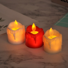 Paquete de 6 velas Led de mecha móvil amarilla, vela electrónica falsa con llama de baile operada por batería sin llama para decoraciones 2024 - compra barato