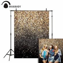 Allenjoy glitter backdrop photography golden abstract black birthday party background for photo shooting photocall photophone 2024 - buy cheap