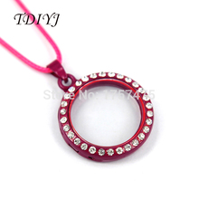 TDIYJ-medallón de cristal de aleación de Zinc para mujer, 5 uds., Envío Gratis, rosa roja, 30mm, colgante, FF128 2024 - compra barato