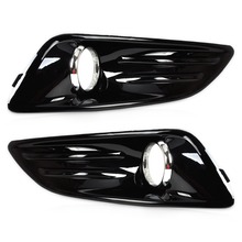 DWCX 2 шт. новый автомобильный черный с отделкой для выпечки передний левый + правый бампер противотуманный светильник крышка лампы решетка для Ford Fiesta 2013 2014 2024 - купить недорого