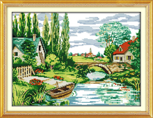 Country view cross stitch kit 18ct 14ct 11ct count printed canvas stitching embroidery DIY handmade needlework 2024 - buy cheap