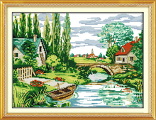 Country view kit de ponto cruz 18ct 14ct 11ct contagem impressa costura em tela bordado diy artesanal bordado 2024 - compre barato