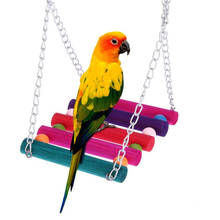 Hot Sale Pet Bird Parrot Toys Parakeet Budgie Cockatiel Cage Hammock Swing Toy Hanging Chew Toys For Birds 2024 - buy cheap