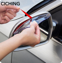 2 pcs Car Styling PVC Car Rear View Mirror Sticker Rain Eyebrow for hyundai ix35 nissan almera skoda octavia suzuki ssangyong 2024 - buy cheap