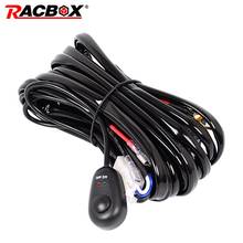 RACBOX 2 Meters 12V 40A LED Driving Lamp 7ft Extention Wire Relay LED Work Light Bar Wiring Loom Harness Kit Load max 300 Watt 2024 - buy cheap