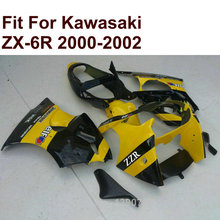 Kit de carrocería para moto, carenados para Kawasaki ZX6R, color Naranja quemado, negro 00 01 02 Ninja ZX 6R 636 2000 2001 2002, personalizado, CN87 2024 - compra barato
