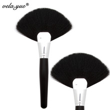 Professional Powder Brush Soft Dense Goat Hair Large Fan Brush High Quality Face Makeup Tool 2024 - buy cheap